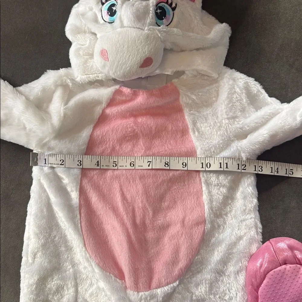 Unicorn Infant Toddler Costume Halloween White & Pink Size 12-24 Months *READ